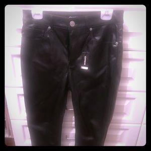 Black Express Leather Pants